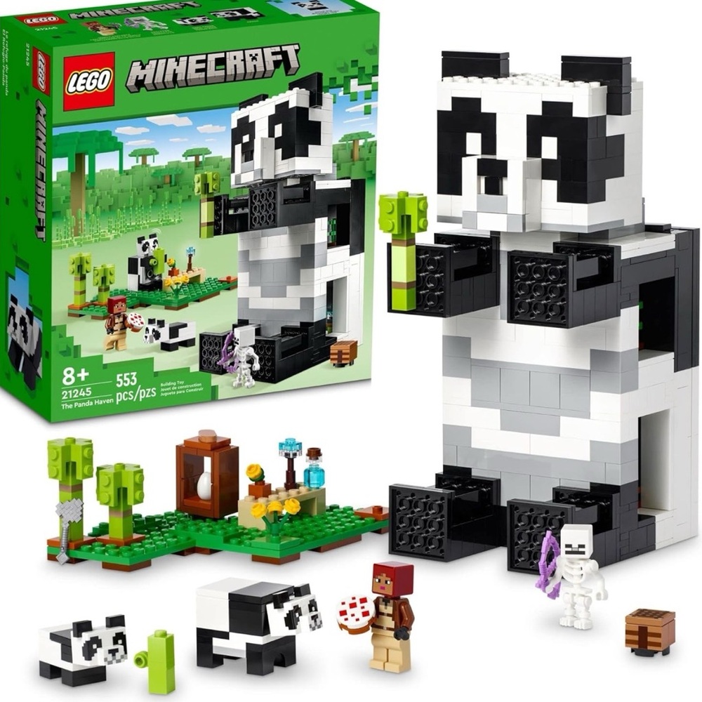 Lego Minecraft Panda Nursery Set - Black, White, Green